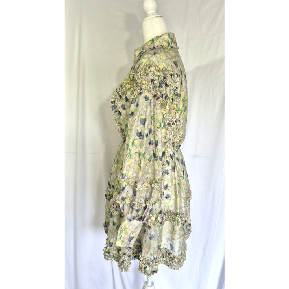 Elliatt Kendari Multicolor Mini Babydoll Zip Sleeve Dress XS - Picture 6 of 10